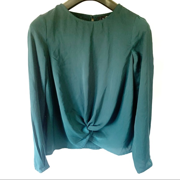 Vero moda green long sleeve cuffed knot twist - Picture 1 of 5